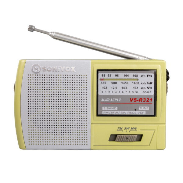 KREM RENK CEP TİPİ ANALOG FM RADYO VS-R321 (K0) - Görsel 2
