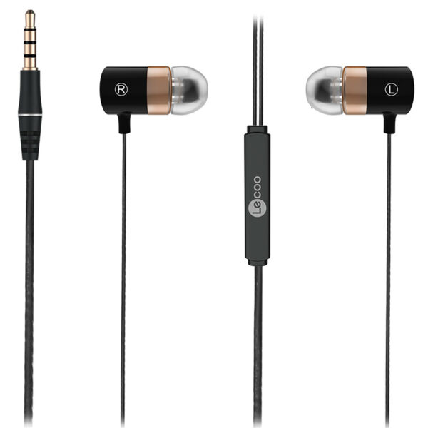 LECOO EH103 3.5MM JACKLI KABLOLU KULAK İÇİ MİKROFONLU SİYAH KULAKLIK (K0) - Görsel 3