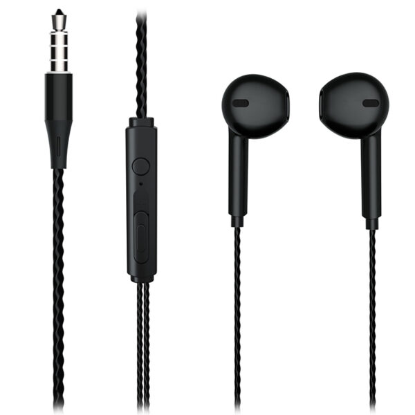 LECOO EH104B 3.5MM JACKLI KABLOLU KULAK İÇİ MİKROFONLU SİYAH KULAKLIK (K0)