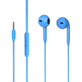 LECOO EH104BL 3.5MM JACKLI KABLOLU KULAK İÇİ MİKROFONLU MAVİ KULAKLIK (K0)