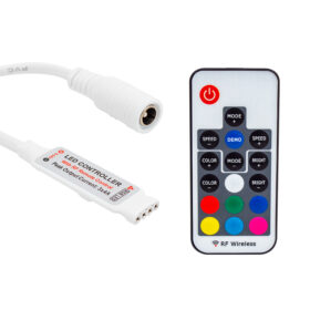 LED RGB KONTROL DEVRESİ 12 VOLT RF KÜÇÜK MODÜLLÜ UZAK MESAFE ALGILAMALI (K0)