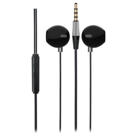 LENOVO LECOO EH101 3.5MM JACKLI GÜMÜŞ TASARIMLI SİYAH KABLOLU KULAK İÇİ MİKROFONLU KULAKLIK (K0)