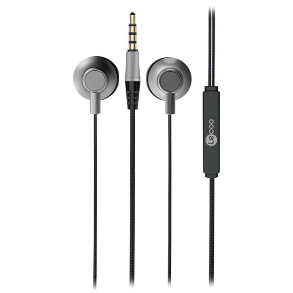 LENOVO LECOO EH101 3.5MM JACKLI GÜMÜŞ TASARIMLI SİYAH KABLOLU KULAK İÇİ MİKROFONLU KULAKLIK (K0) - Görsel 3