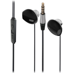 LENOVO LECOO EH101 3.5MM JACKLI GÜMÜŞ TASARIMLI SİYAH KABLOLU KULAK İÇİ MİKROFONLU KULAKLIK (K0)