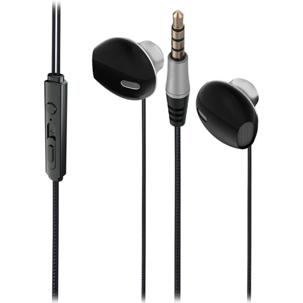 LENOVO LECOO EH101 3.5MM JACKLI GÜMÜŞ TASARIMLI SİYAH KABLOLU KULAK İÇİ MİKROFONLU KULAKLIK (K0)