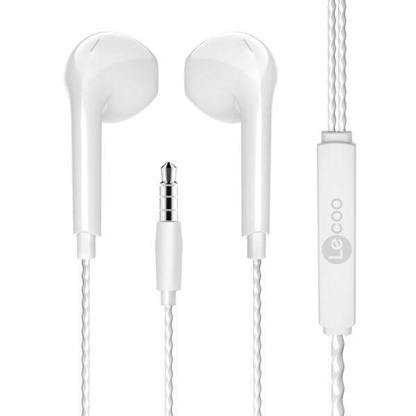 LENOVO LECOO EH104W 3.5MM JACKLI KABLOLU KULAK İÇİ MİKROFONLU BEYAZ KULAKLIK (K0) - Görsel 2