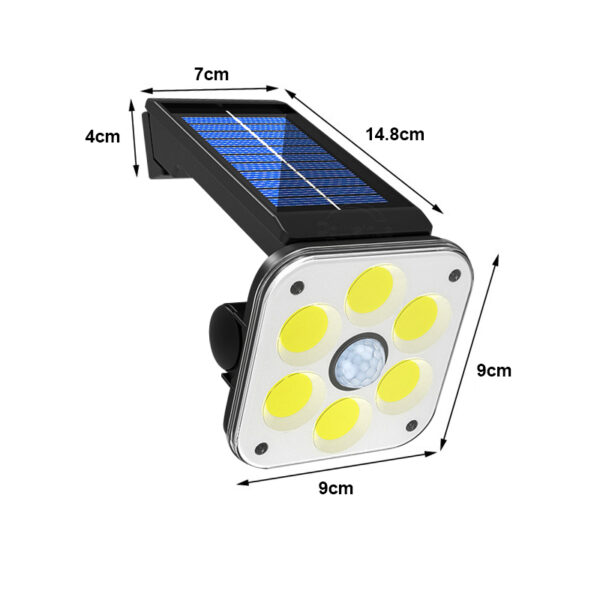 LF-1750A 54 COB LEDLİ 3 MODLU SENSÖRLÜ SOLAR İNDİKSİYON DUVAR LAMBASI (K0) - Görsel 3