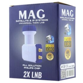MAG ÇİFTLİ TWİN LNB ALTIN UÇLU PHILIPS CHİP 0.1DB (K0)