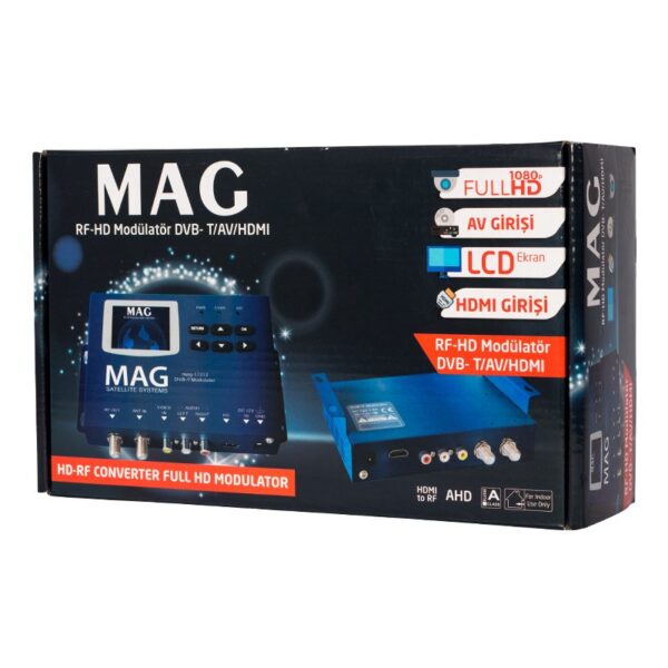 MAG MG-17313 LCD EKRANLI HD-RF CONVERTER FULL HD DVB-T ENCODER MODULATOR (DVB-T/AV/HDMI) (K0) - Görsel 3