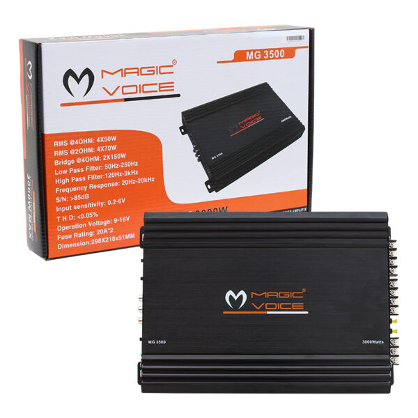 MAGİCVOİCE MG-3500 4 KANAL MAX 3000 WATT OTO ANFİ (K0) - Görsel 3