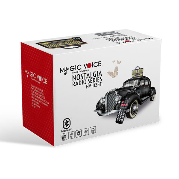 MAGICVOICE MV-112BT USB/SD/FM/BLUETOOTH DESTEKLİ NOSTALJİK RADYO (K0) - Görsel 3