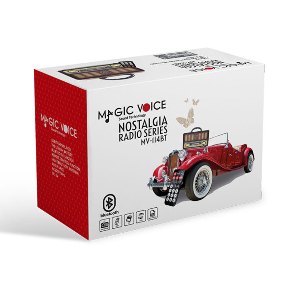 MAGICVOICE MV-114BT USB/SD/FM/BLUETOOTH DESTEKLİ TEK HOP LU NOSTALJİK RADYO (K0) - Görsel 3