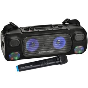 MAGICVOICE MV-7001 VHF EL MİK USB/SD/BT/UK 40 WATT IŞIKLI TAŞINABİLİR ŞARJLI  SEYYAR ANFİ (K0)