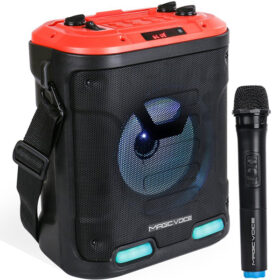 MAGICVOICE MV-6005 VHF EL MİK-USB/SD/BT30 WATT IŞIKLI TAŞINABİLİR ŞARJLI  SEYYAR ANFİ (K0)