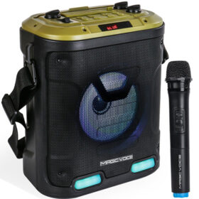 MAGICVOICE MV-6005 VHF EL MİK-USB/SD/BT30 WATT IŞIKLI TAŞINABİLİR ŞARJLI  SEYYAR ANFİ (K0)