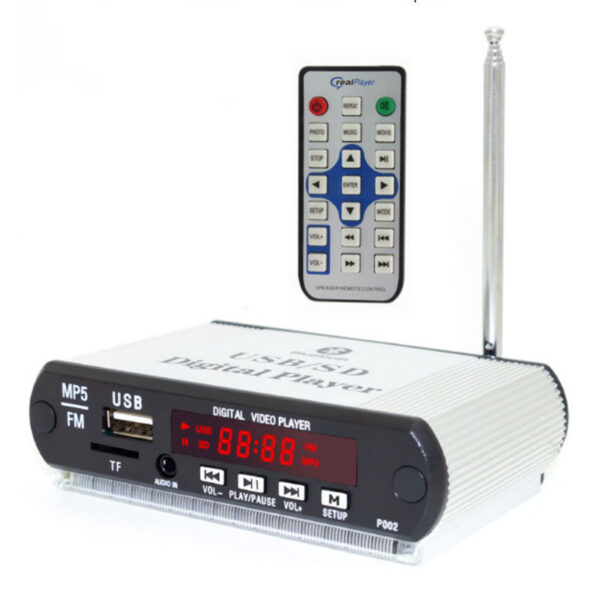 MAGICVOICE SS-105 MP5 USB/SD/MMC/BLUETOOTH KUMANDALI OTO TEYP ÇEVİRİCİ KASALI MODEL (5V/12V) (K0)