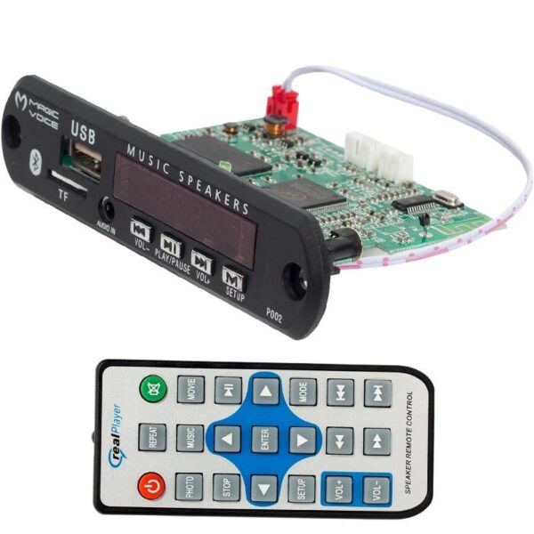 MAGICVOICE P002A MP5 USB/SD/MMC/BLUETOOTH KUMANDALI OTO TEYP ÇEVİRİCİ DİJİTAL VİDEO PLAYER BOARD (12V-500MA) (K0) - Görsel 3
