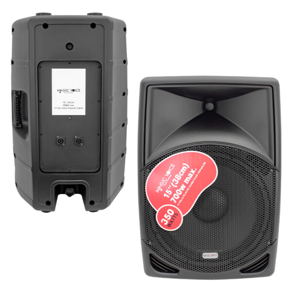 MAGICVOICE MV-3415 38 CM 700 W 15 PLASTİK KABİN PASİF HOPARLÖR (KÖPÜKSÜZ GÖNDERİLMESİN) (K0) - Görsel 4