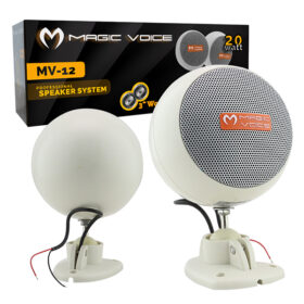 MAGICVOICE MV-12 7.5 CM 20 WATT BEYAZ SÜTUN SARKIK HOPARLÖR 2Lİ TAKIM TRAFOSUZ (K0)