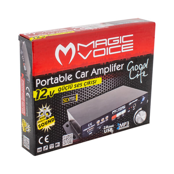 MAGICVOICE MV-129 MİNİ-USB KAYITLI PAZARCI-12V-ARAÇ-ANFİSİ MONTELENEBİLİR 20W (K0) - Görsel 3