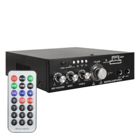 MAGICVOICE MV-22560 2X20W 4-8 OHM USB/SD GİRİŞLİ BLUETOOTHLU 2 MİKROFON GİRİŞLİ TRAFOSUZ STEREO MİNİ ANFİ (81) (K0)