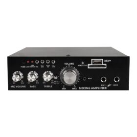 MAGICVOICE MV-22560 2X20W 4-8 OHM USB/SD GİRİŞLİ BLUETOOTHLU 2 MİKROFON GİRİŞLİ TRAFOSUZ STEREO MİNİ ANFİ (81) (K0)