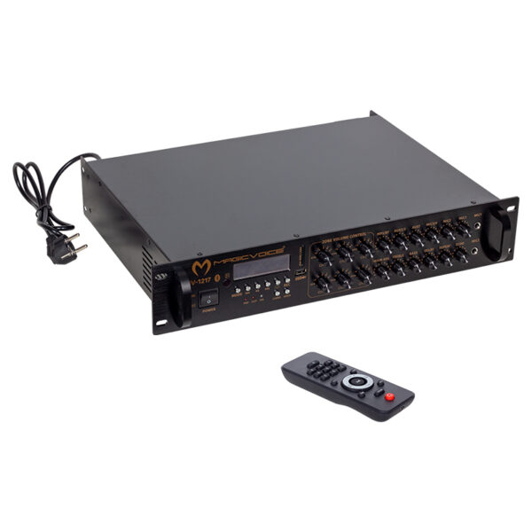 MAGICVOICE MV-1217 USB BT-UK 6 ZON ANFİ RMS 50W*1CH +4-16-70-100V TRAFOLU (K0)