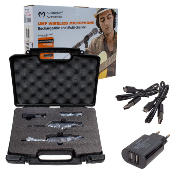MAGICVOICE MV-19587 UHF GİTAR TİP KABLOLU MİC İ KABLOSUZ ÇEVİRİCİ ( MİC XRL Lİ) (K0) - Görsel 3