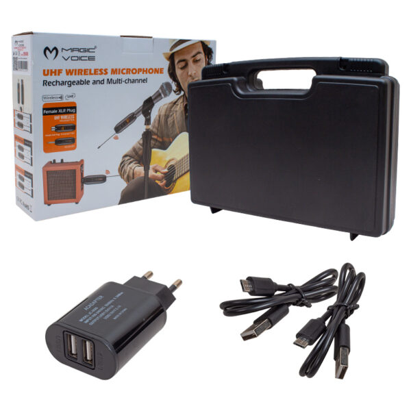 MAGICVOICE MV-19588 UHF KABLOLU MİK İ KABLOSUZ A ÇEVİRİCİ SET(XRL Lİ) (K0) - Görsel 3