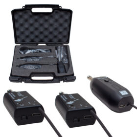 MAGICVOICE MV-19590 UHF GİTAR TİP KABLOSUZ MİKROFON ÜÇLÜ SET (K0)