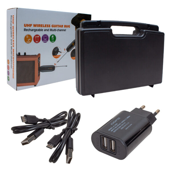 MAGICVOICE MV-19591 UHFGİTAR TİP KABLOSUZ MİKROFON ÜÇLÜ SET (K0) - Görsel 3