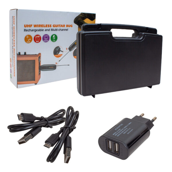 MAGICVOICE MV-19592 UHF GİTAR TİP KABLOSUZ MİKROFON ÜÇLÜ SET (K0) - Görsel 3