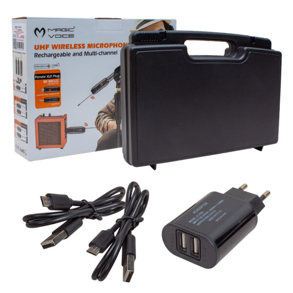 MAGICVOICE MV-19593 UHF GİTAR XLR TİP KABLOSUZ MİKROFON SET (MİC XLR Lİ) (K0) - Görsel 3