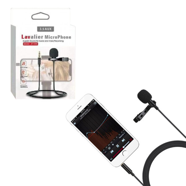MAGICVOICE JH-043 3.5 MM GİRİŞLİ KABLOLU YOUTUBER YAKA MİKROFON (K0) - Görsel 3