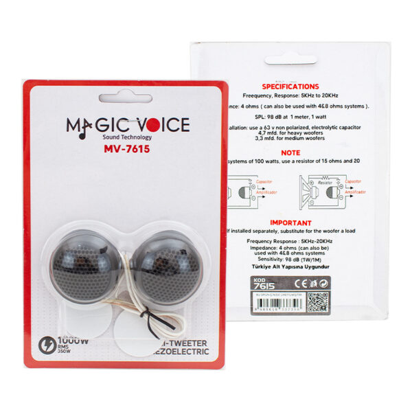MAGICVOICE MV-7615 4OHM 100W OTO TWEETER (K0) - Görsel 3