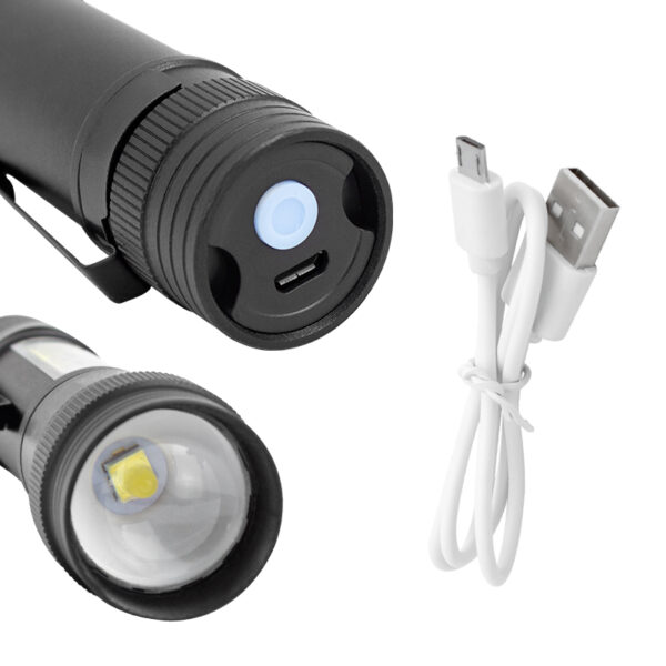 METAL SU GEÇİRMEZ 3400 LÜMEN POWER LEDLİ ŞARJLI EL FENERİ (K0) - Görsel 2