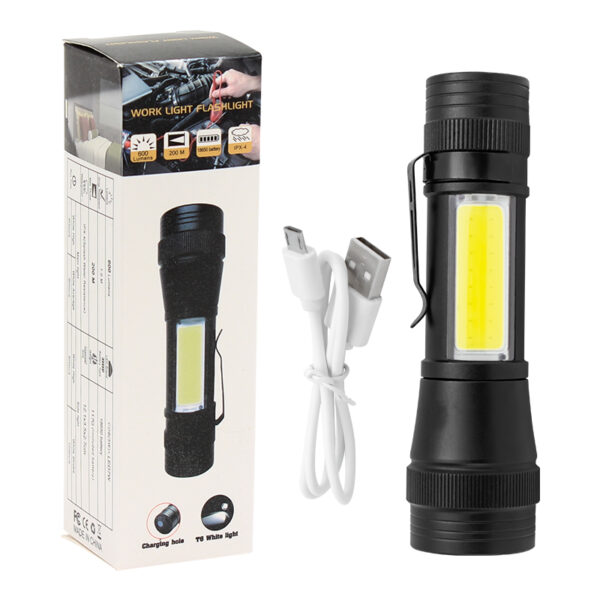 METAL SU GEÇİRMEZ 3400 LÜMEN POWER LEDLİ ŞARJLI EL FENERİ (K0) - Görsel 3