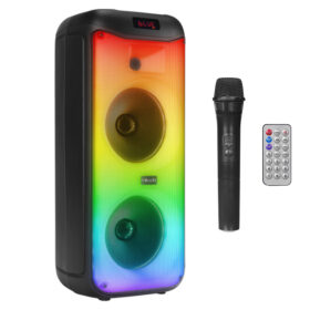 MIKADO MD-40KP 40W BLUETOOTH TWS FMLİ RGB IŞIKLI KABLOSUZ MİKROFONLU KULE HOPARLÖR (K0)