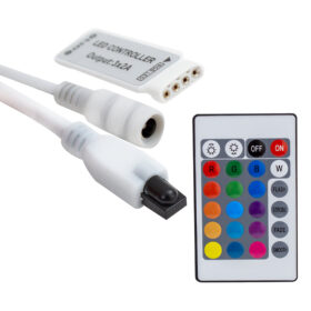 MİNİ 24 TUŞLU 5 VOLT - 12 VOLT - 24 VOLT - 3.2 AMPER KUMANDALI RGB LED KONTROL CİHAZI (K0)