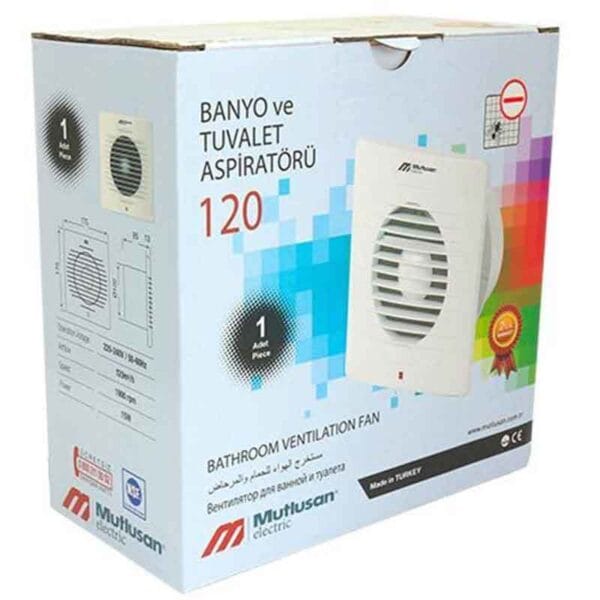 MUTLUSAN 120LİK BANYO TUVALET ASPİRATÖR (12CM) (K0) - Görsel 3