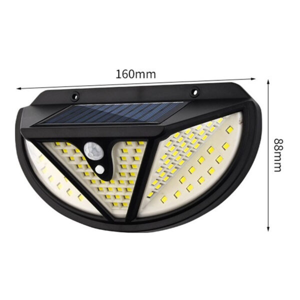 MX-118 118 SMD LEDLİ HAREKET SENSÖRLÜ ÜÇ MODLU SOLAR DUVAR LAMBASI (K0) - Görsel 2
