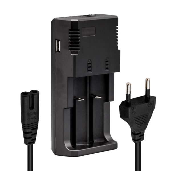 NARİTA HD-8863 18650-26650-16340-14500-AA-AAA 4.2V USB 600MA 2Lİ PİL ŞARJ CİHAZI (K0)