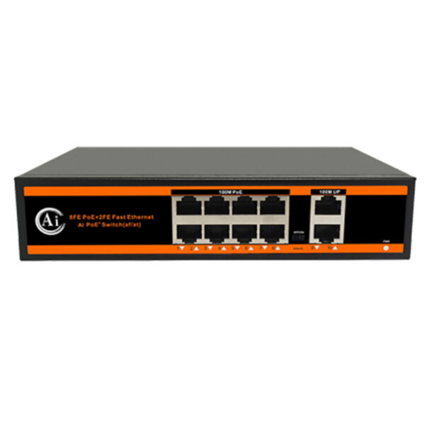ND1P802ALF-8*10/100M BIT PORTS 2*10/100M UPLINK PORT WATCHDOG POE SWITCH (K0)