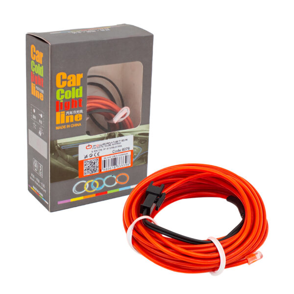 NEON KIRMIZI 5 METRE İP AYDINLATMA 5 V USB ADAPTÖRLÜ (K0) - Görsel 3