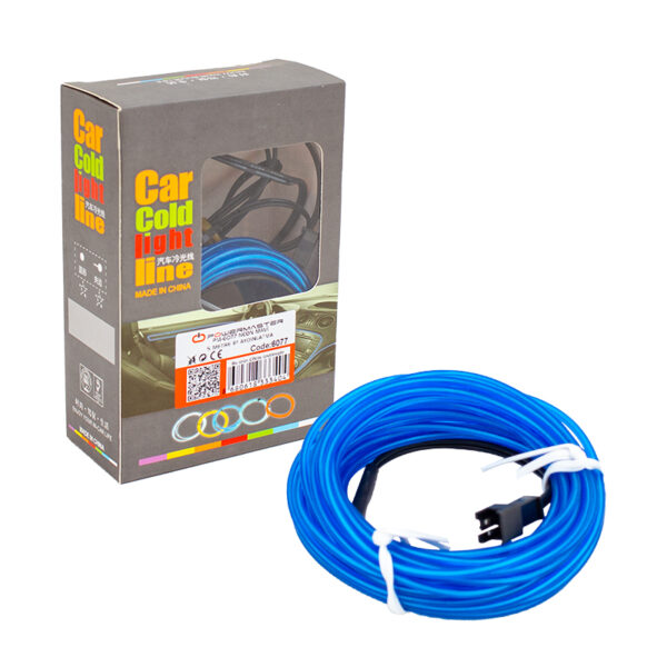 NEON MAVİ 5 METRE İP AYDINLATMA 12 V ÇAKMAK ADAPTÖRLÜ (K0) - Görsel 3