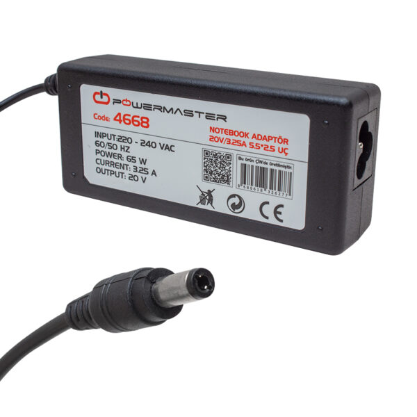 NOTEBOOK ADAPTÖR IBM 20V/3.25A 5.5*2.5 UÇ (K0) - Görsel 2