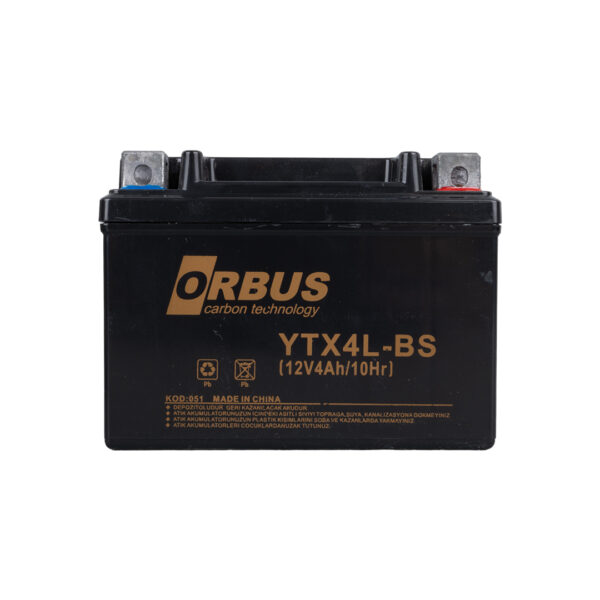 ORBUS YTX4L-BS 12V 4A MOTOSİKLET AKÜSÜ (114 X 66 X 88 MM) (1.6KG) (K0) - Görsel 2