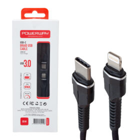 ÖRGÜLÜ USB 3.0 TYPE C LİGHTNİNG DATA VE ŞARJ KABLOSU (81) (K0)
