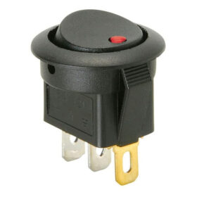 PANO TİP YUVARLAK IŞIKLI ANAHTAR ON-OFF 12VOLT KIRMIZI (IC-132E) (K0)