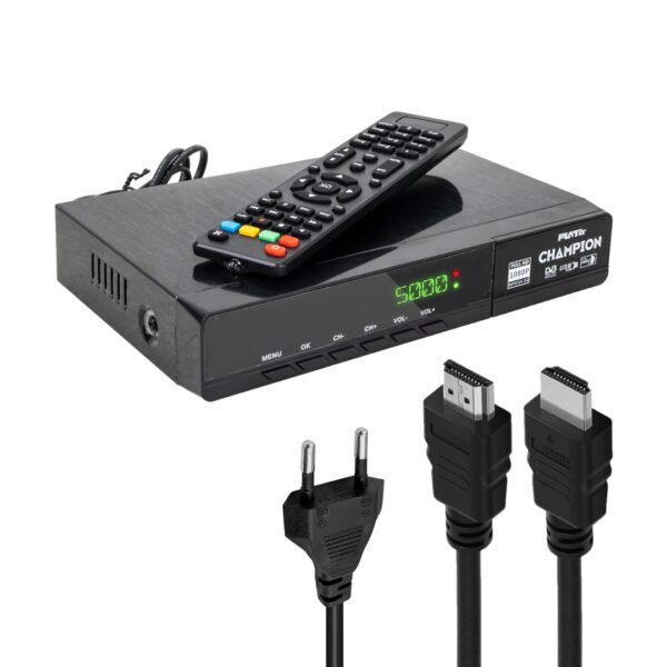 PLATO CHAMPION KASALI FULL HD UYDU ALICISI (SCART+HD)(HDMI KABLO DAHİL) (K0)